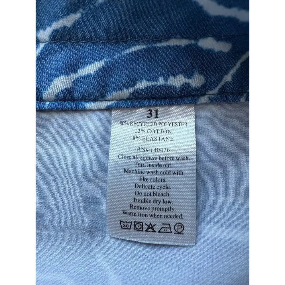 Faherty Classic Boardshort Swim Trunks 7” Inseam Wave Dye Navy Size 31